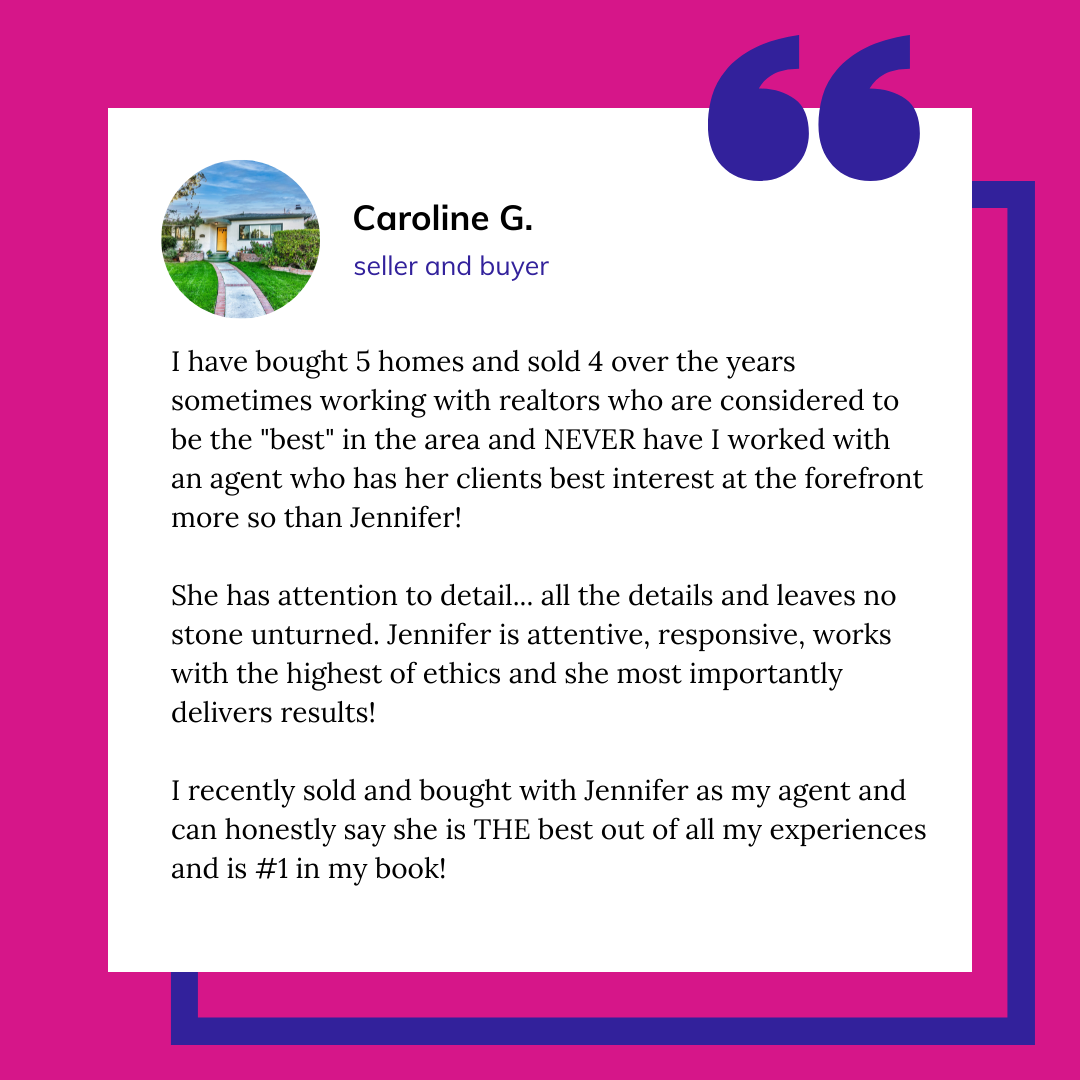 Review from client who recently sold & bought a property with Jennifer Hein Realtor